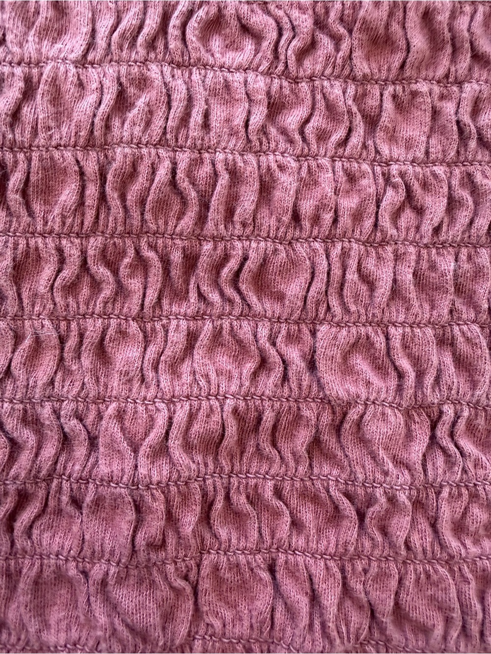 American Eagle Outfitters Smocked Racerback Crop Top in Dark Rose Size Large - Picture 3 of 7